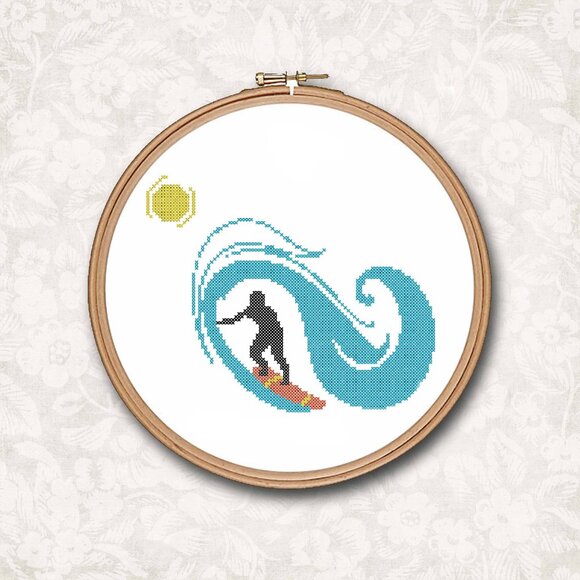Beach Ocean Summer Funny Humor Sun Counted Cross Stitch Patterns Set of‎ 10 - Picture 9 of 11
